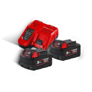 Milwaukee 18V Starterset M18 NRG-502 - 2x M18 5,0 Ah